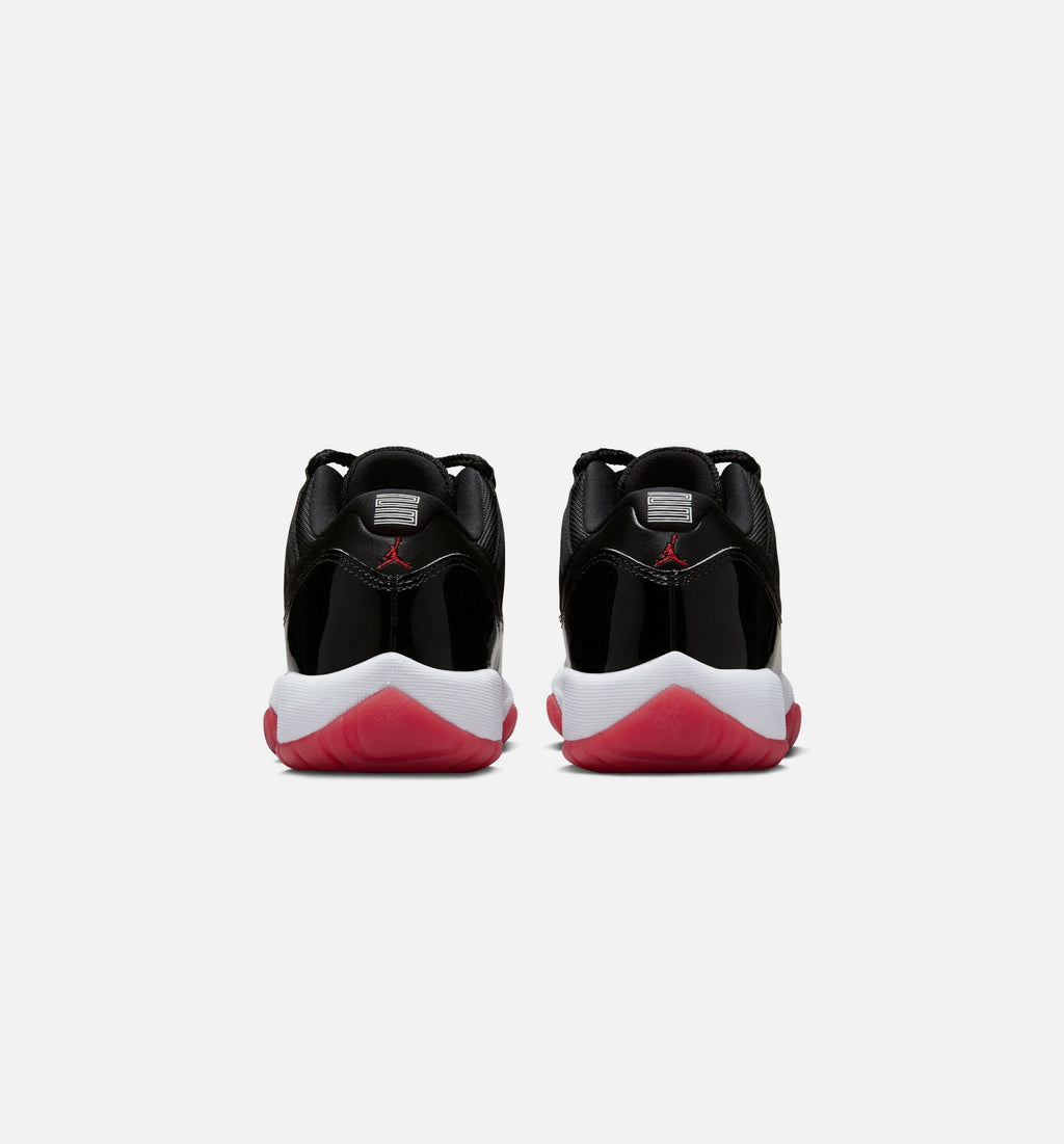 Air Jordan 11 Retro Bred 大童休闲运动鞋 - 黑色/校队红/白色