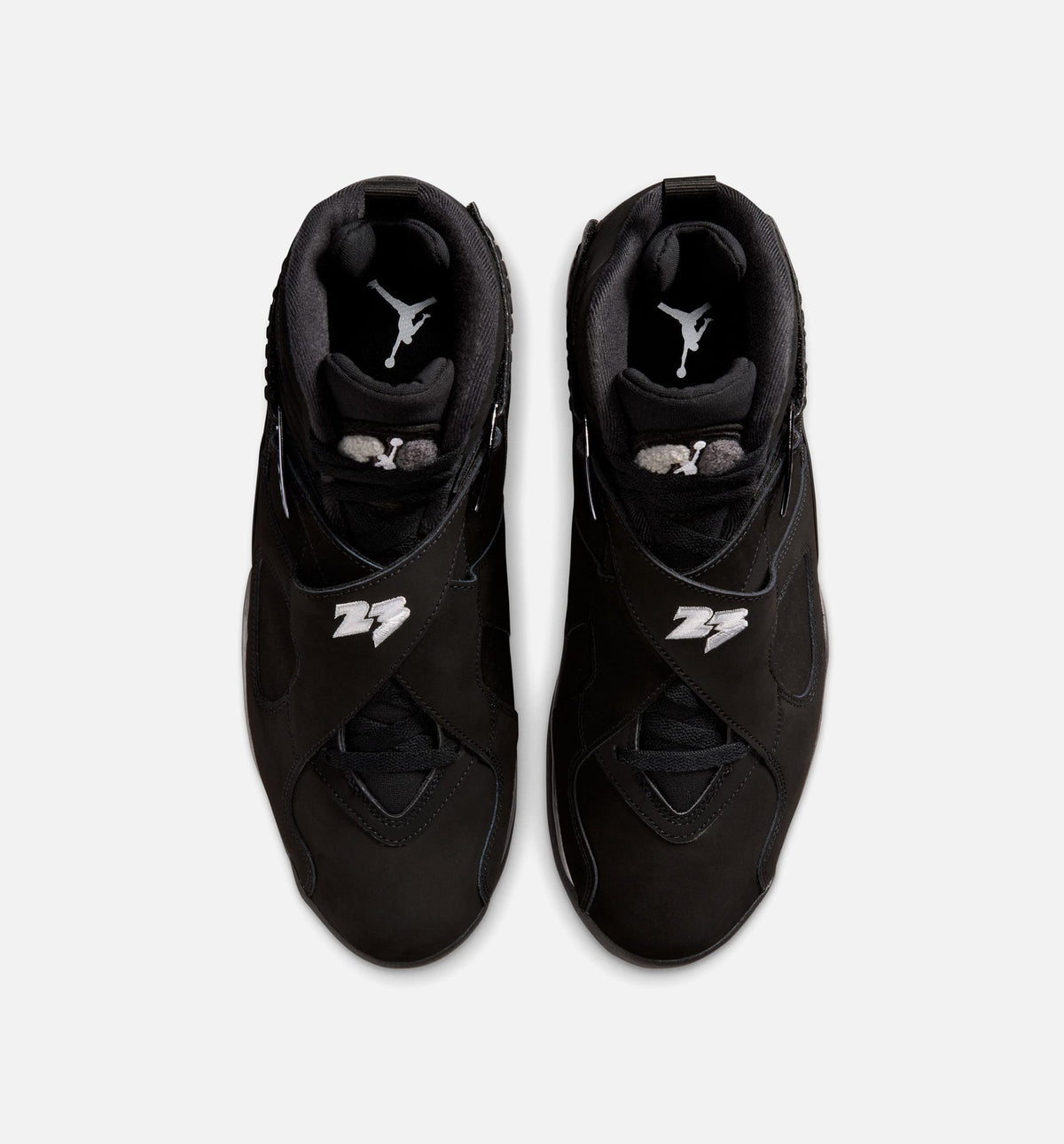 Air Jordan 8 Retro Chrome Black And Light Graphite 男士休闲运动鞋 - 黑色/白色/浅石墨灰