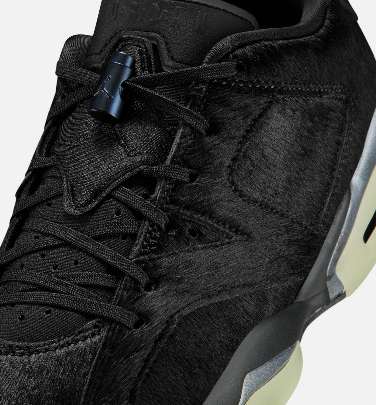 Air Jordan 6 Retro Low Blackout 女士休闲运动鞋 - 黑色