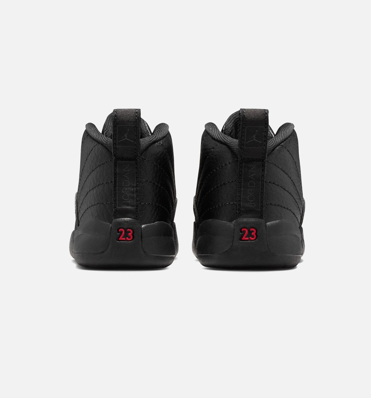 Air Jordan 12 Retro Bloodline 婴幼童休闲运动鞋 - 黑色/校队红