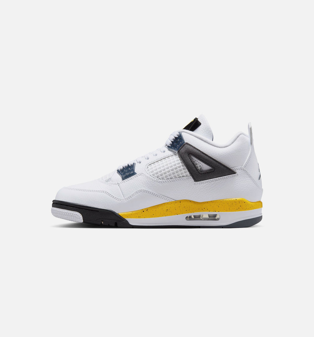 Air Jordan 4 Retro Rare Air Tour Yellow 男士休闲运动鞋 - 白色/深蓝灰/黑色/巡游黄
