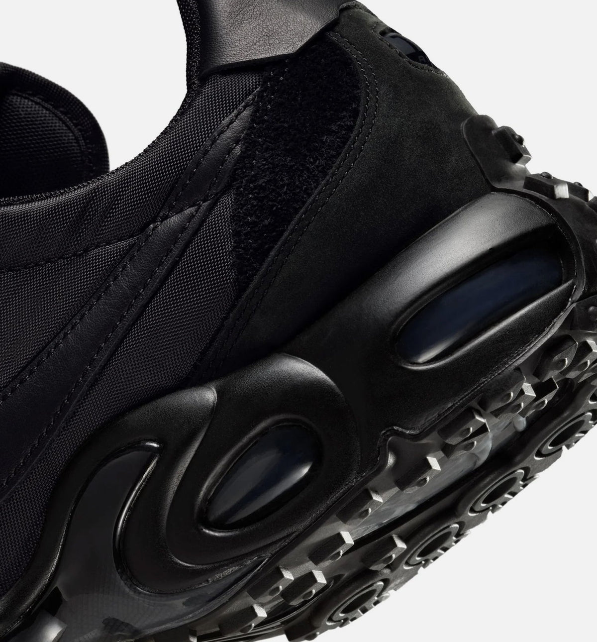 Air Max Waffle Black and Anthracite 男士休闲运动鞋 - 黑色