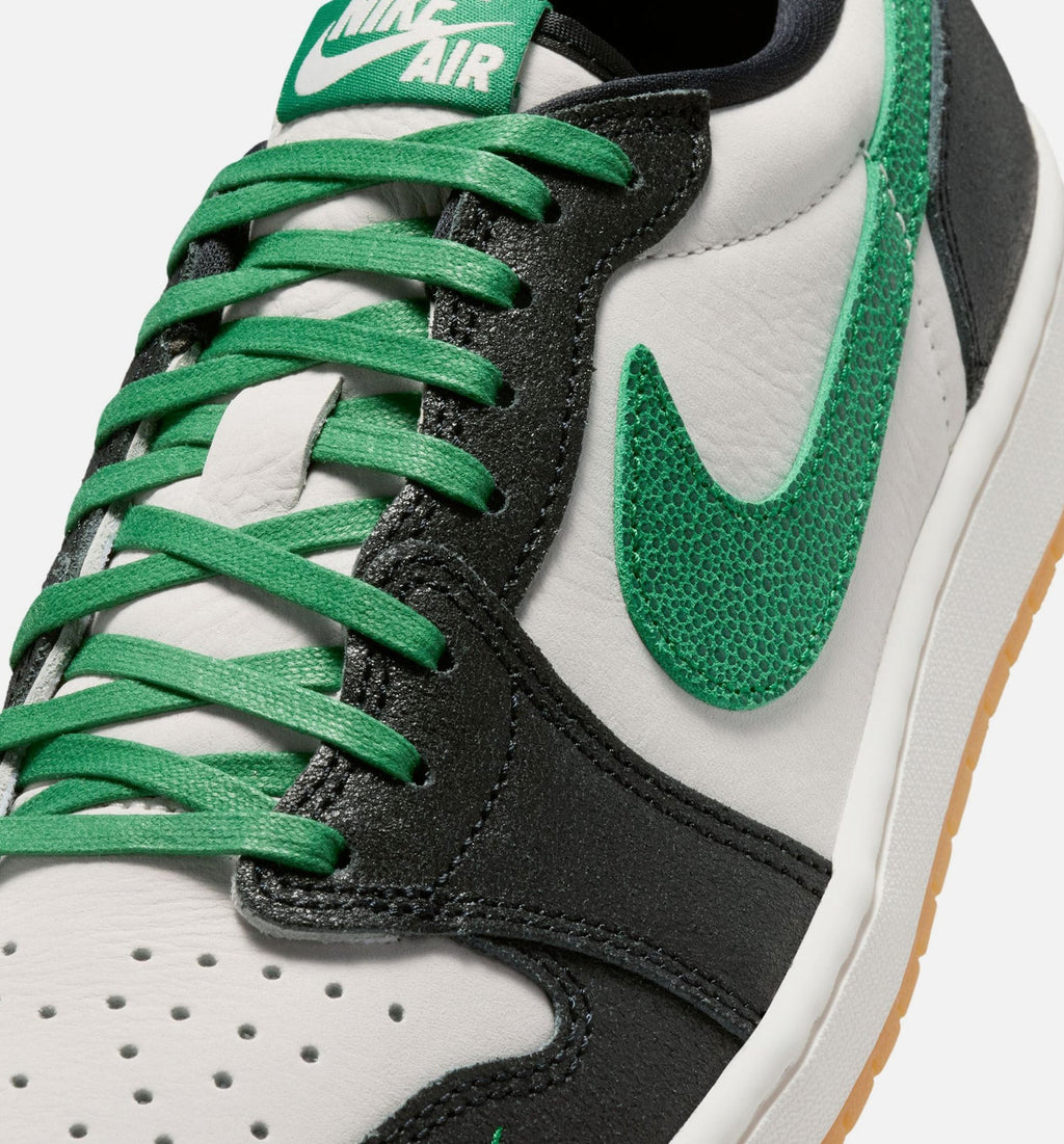 Air Jordan 1 Retro Low OG 男士休闲运动鞋 - 幻影白/松绿/黑