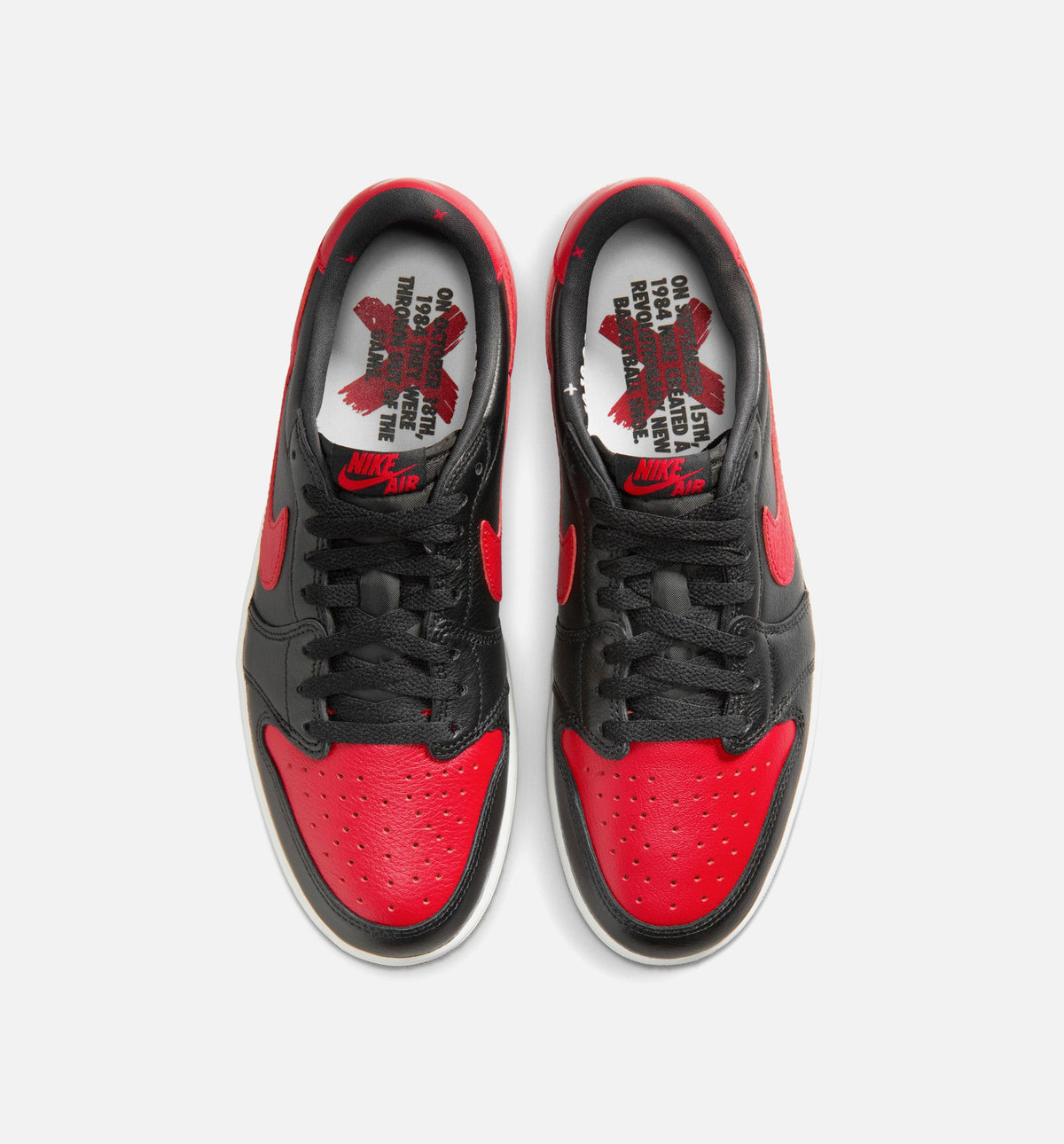 Air Jordan 1 Retro Low OG Banned 男士休闲运动鞋 - 黑/校队红/峰顶白