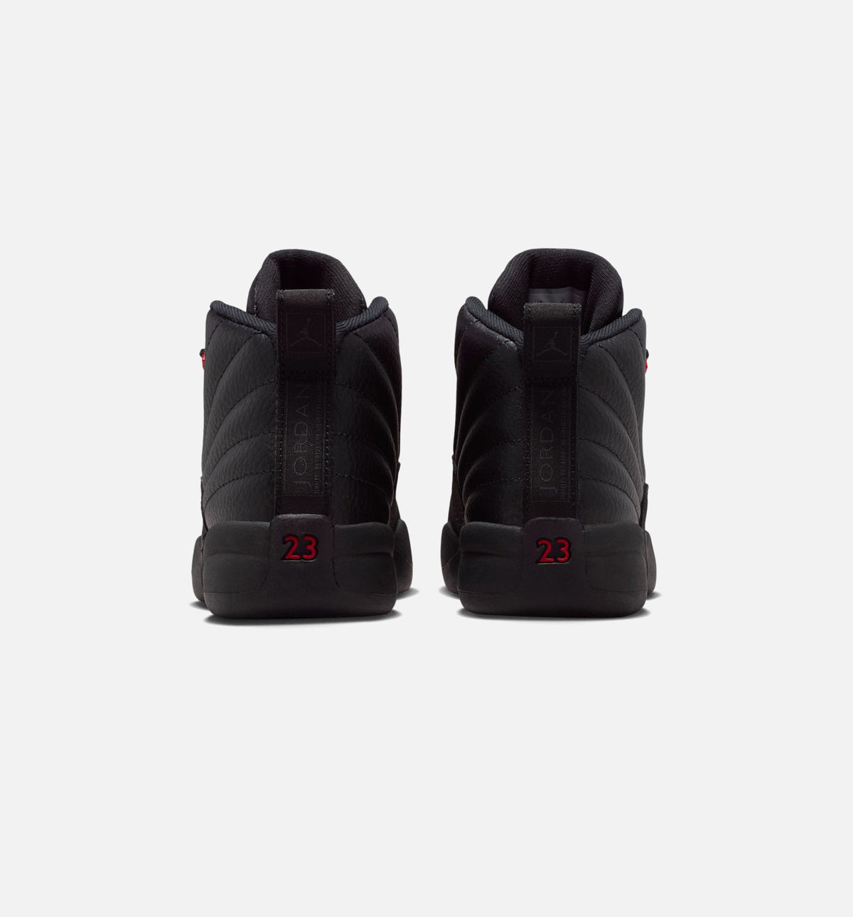 Air Jordan 12 Retro Bloodline 学龄前儿童休闲运动鞋 - 黑色/校队红