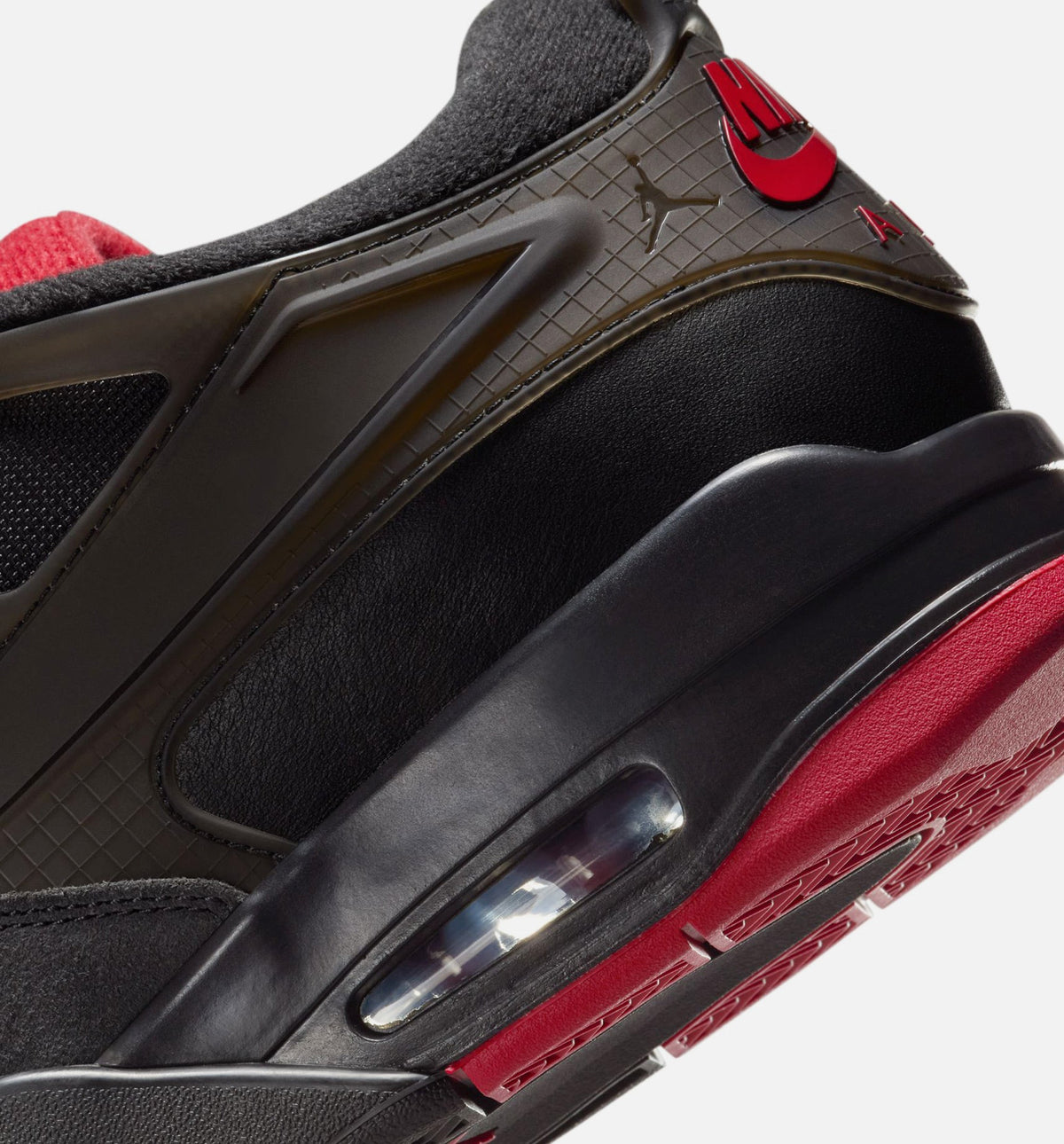 Air Jordan 4 RM Bred 男士休闲运动鞋 - 黑色/红色