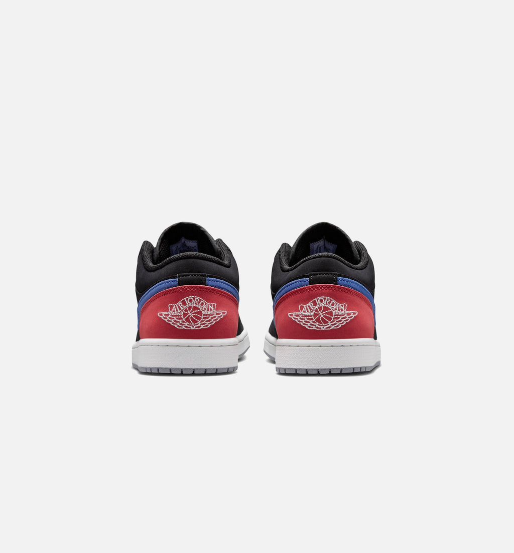 Air Jordan 1 Low 男士休闲运动鞋 - 黑/峰顶白/真蓝/校队红
