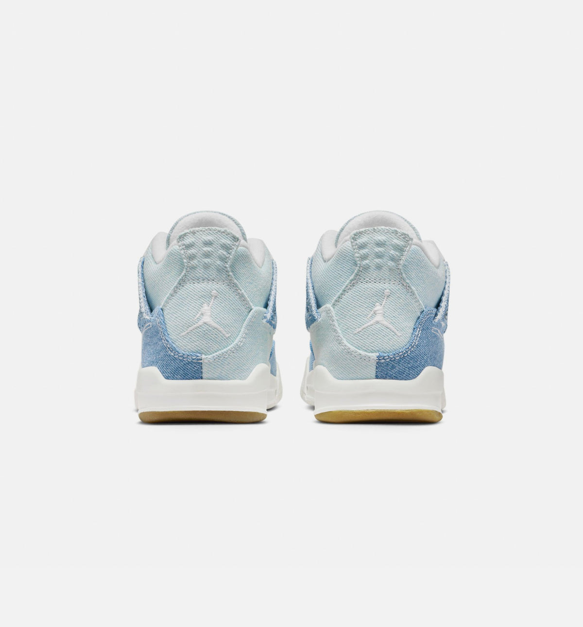 Air Jordan 4 Retro Worn Blue 学龄前儿童休闲运动鞋 - 帆白/磨旧蓝/金属金