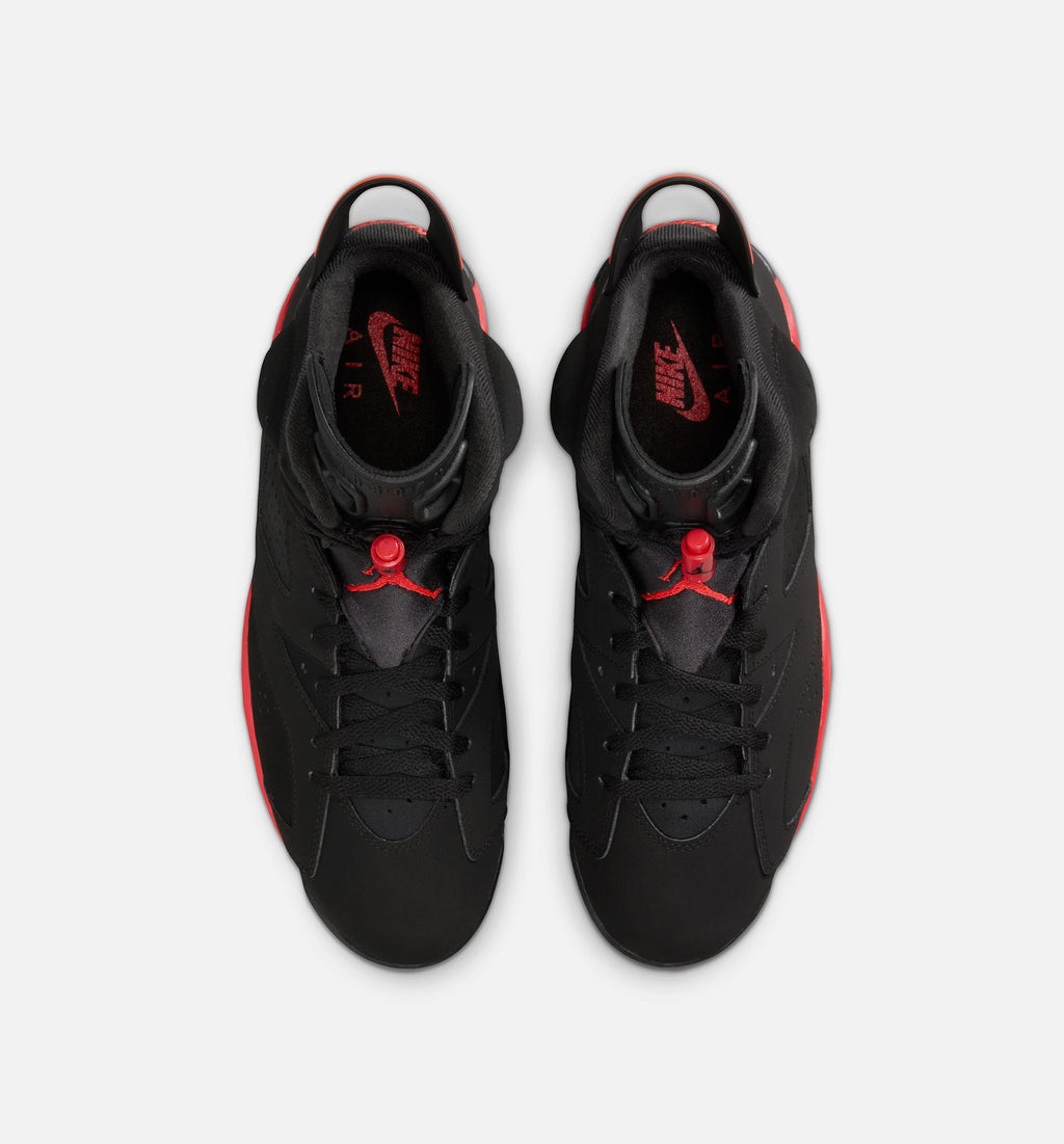 Air Jordan 6 Retro Infrared Salesman 男士休闲运动鞋 - 黑色/浅猩红色
