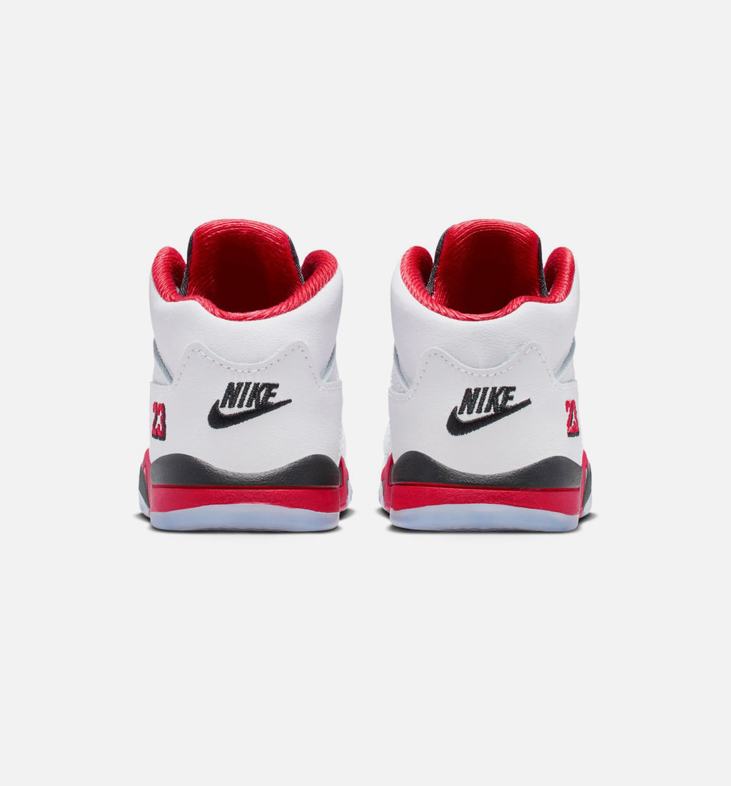 Air Jordan 5 Retro Fire Red 婴幼童休闲运动鞋 - 火焰红/白色