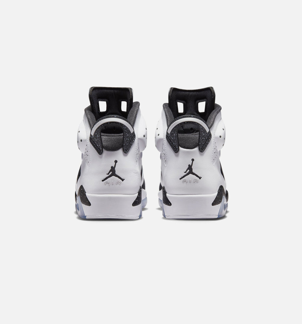 Air Jordan 6 Retro Black And White 男士休闲运动鞋 - 黑色/白色