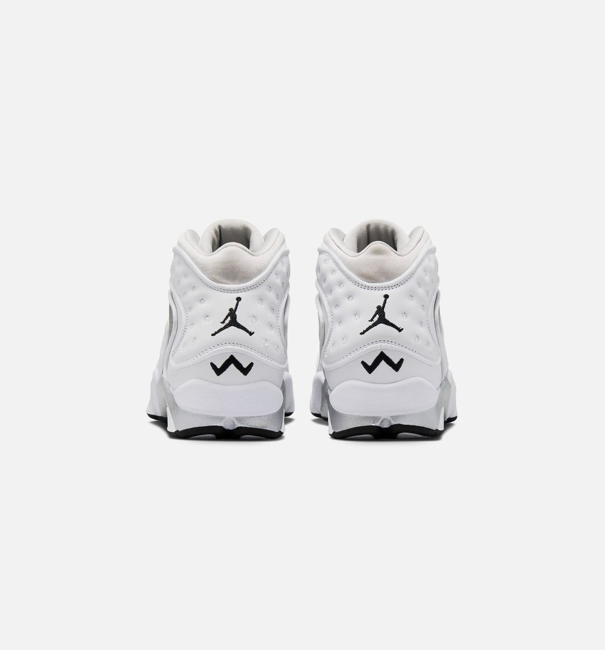 Air Jordan OG 女士休闲运动鞋 - 白色/黑色/金属银