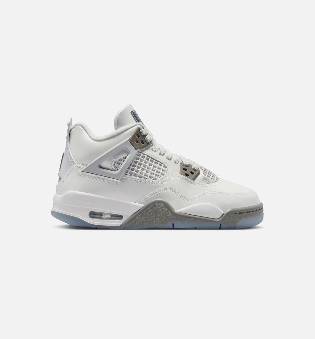 Air Jordan 4 Retro 大童休闲运动鞋 - 光子灰/冰蓝/锡灰
