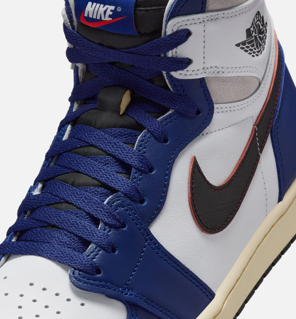Air Jordan 1 Retro High OG Rare Air 男士休闲运动鞋 - 白/黑/中性灰/深皇家蓝