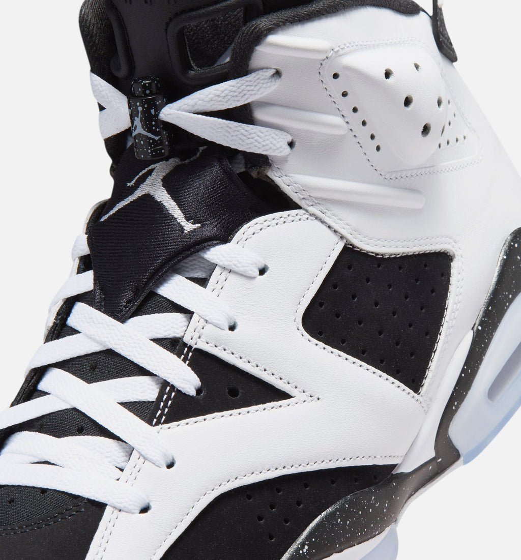 Air Jordan 6 Retro Black And White 男士休闲运动鞋 - 黑色/白色