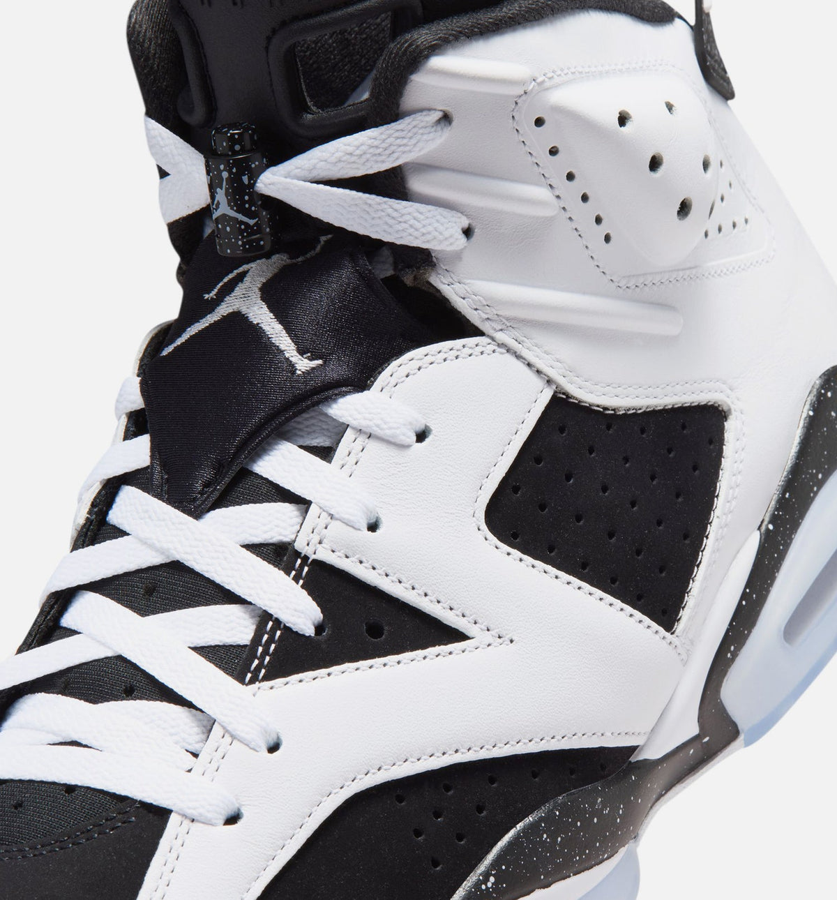 Air Jordan 6 Retro Black And White 男士休闲运动鞋 - 黑色/白色