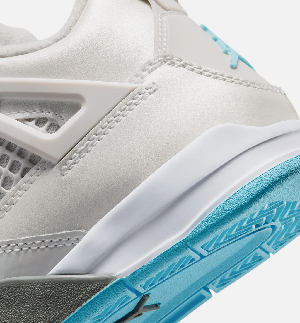 Air Jordan 4 Retro 小童休闲鞋 - 光子灰/冰蓝/锡灰