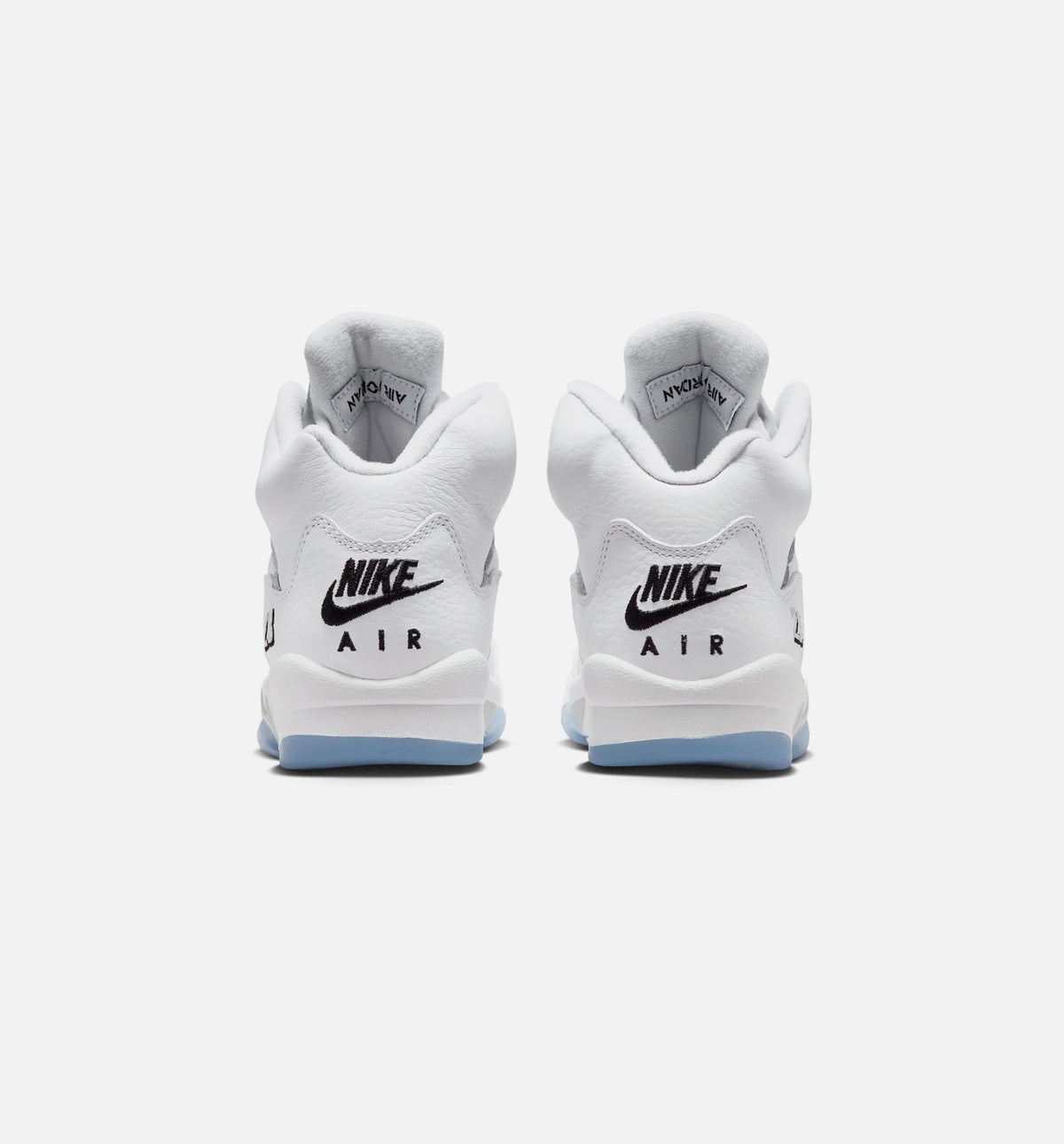 Air Jordan 5 Retro OG White Metallic 大童休闲运动鞋 - 白色/黑色/金属银