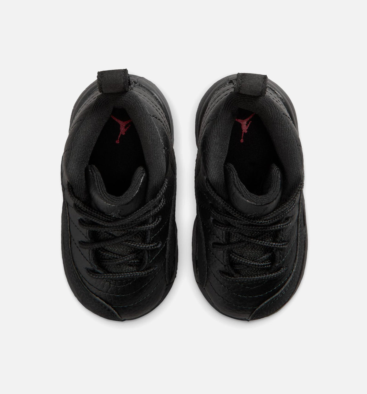 Air Jordan 12 Retro Bloodline 婴幼童休闲运动鞋 - 黑色/校队红