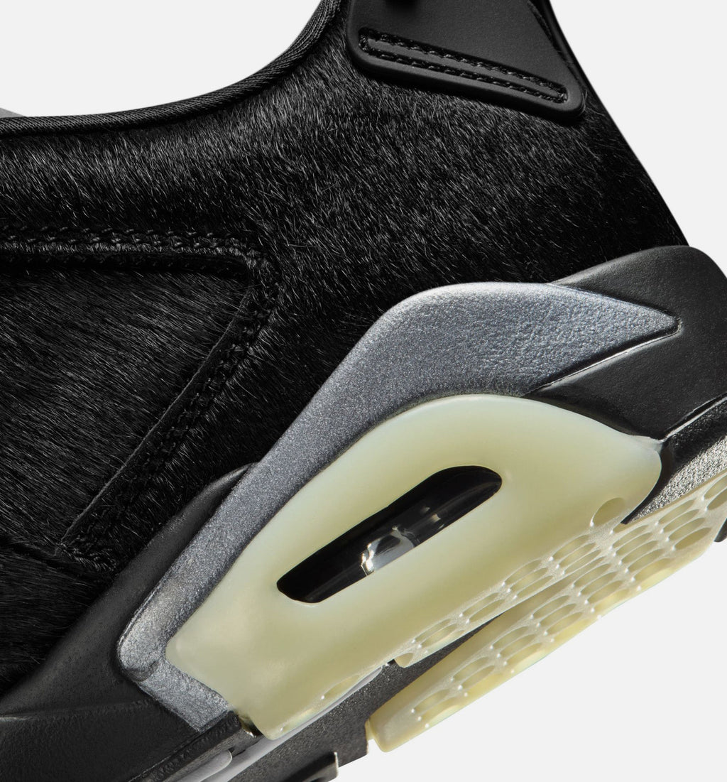 Air Jordan 6 Retro Low Blackout 女士休闲运动鞋 - 黑色