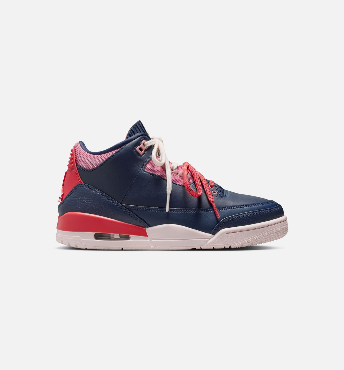 Air Jordan 3 Retro Sport Renaissance 女子休闲运动鞋 - 深海蓝/粉笔白/跑道红