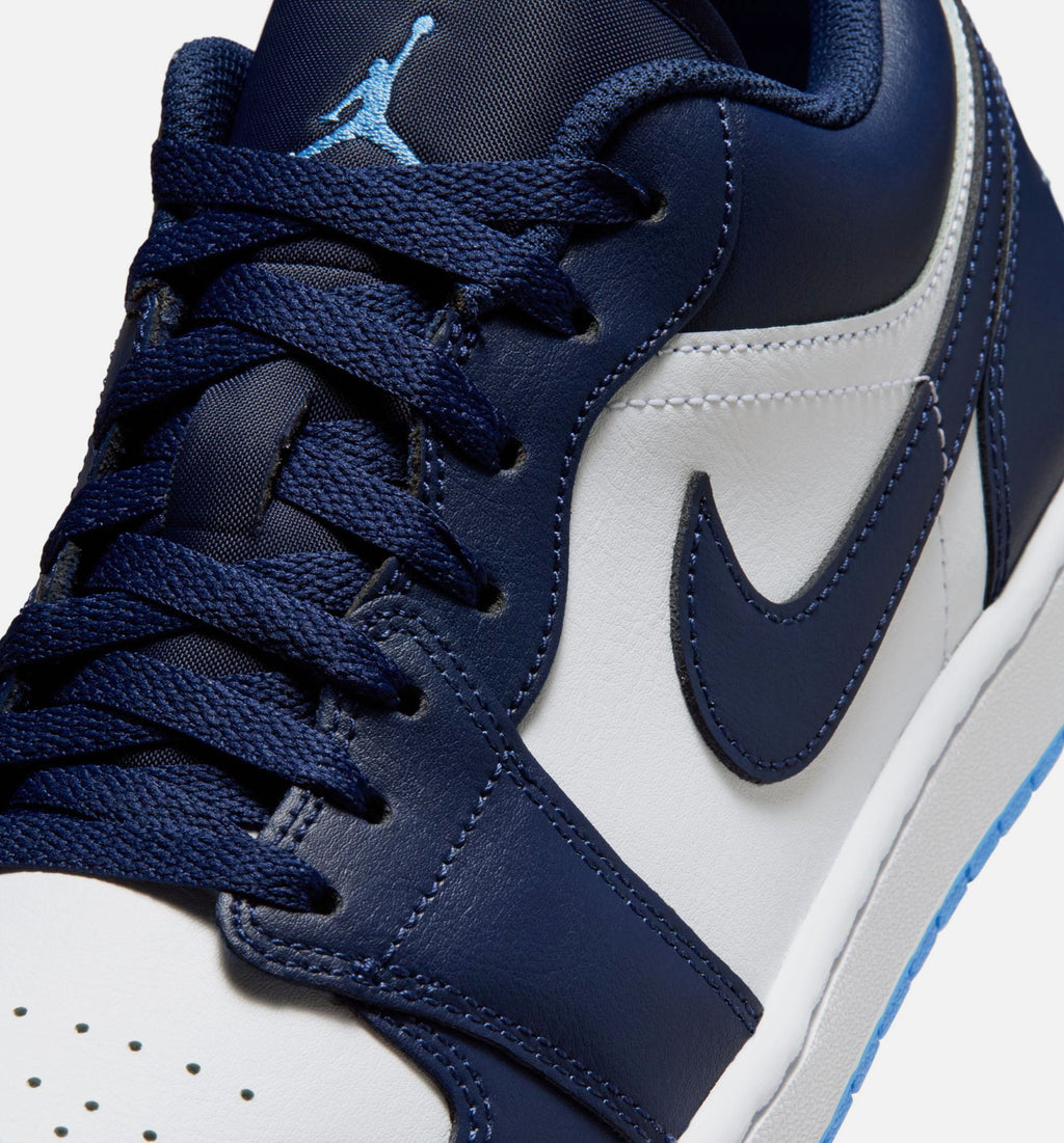 Air Jordan 1 Low 男士休闲运动鞋 - 午夜海军蓝/大学蓝/白