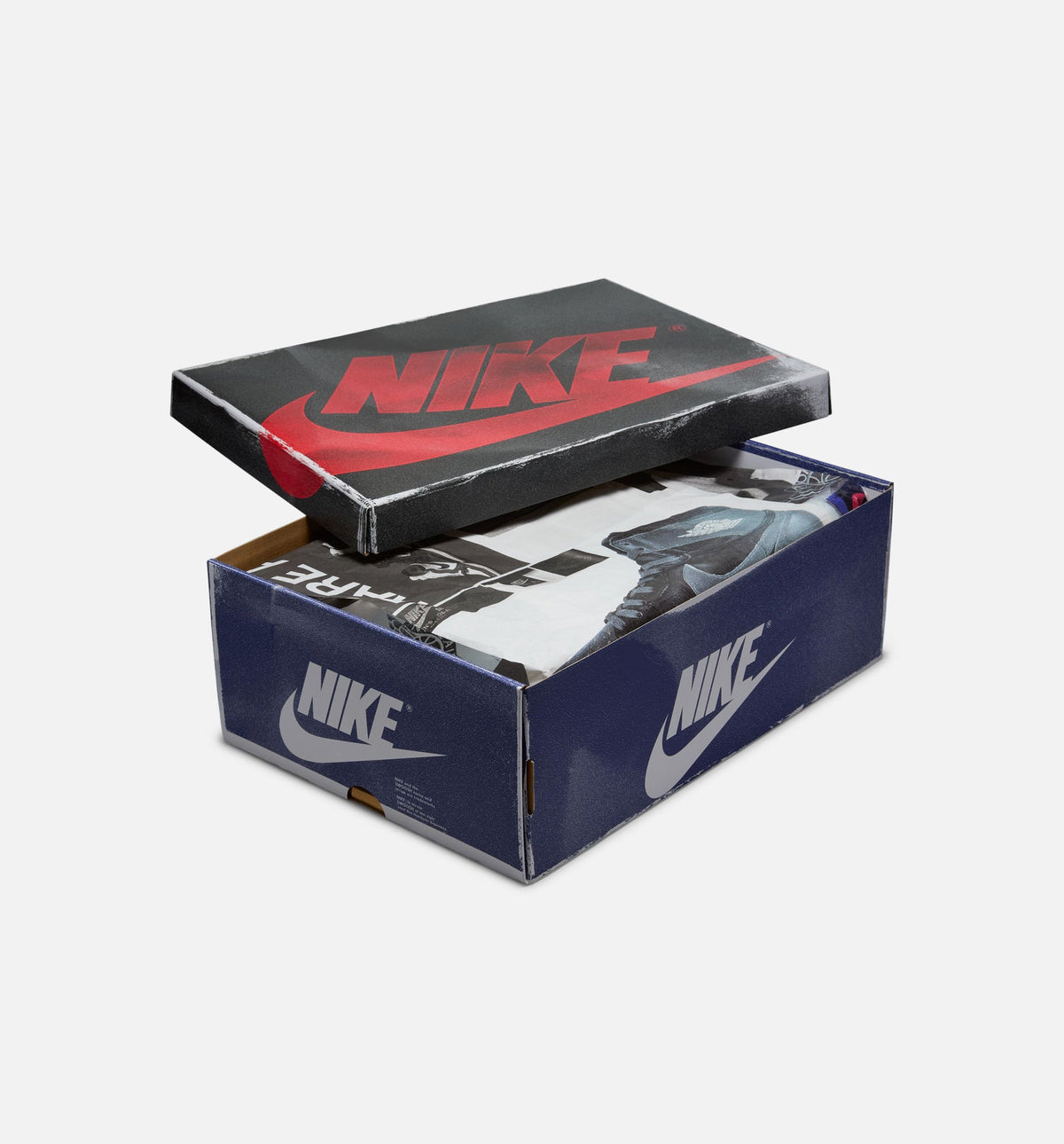 Air Jordan 1 Retro High OG Rare Air 男士休闲运动鞋 - 白/黑/中性灰/深皇家蓝