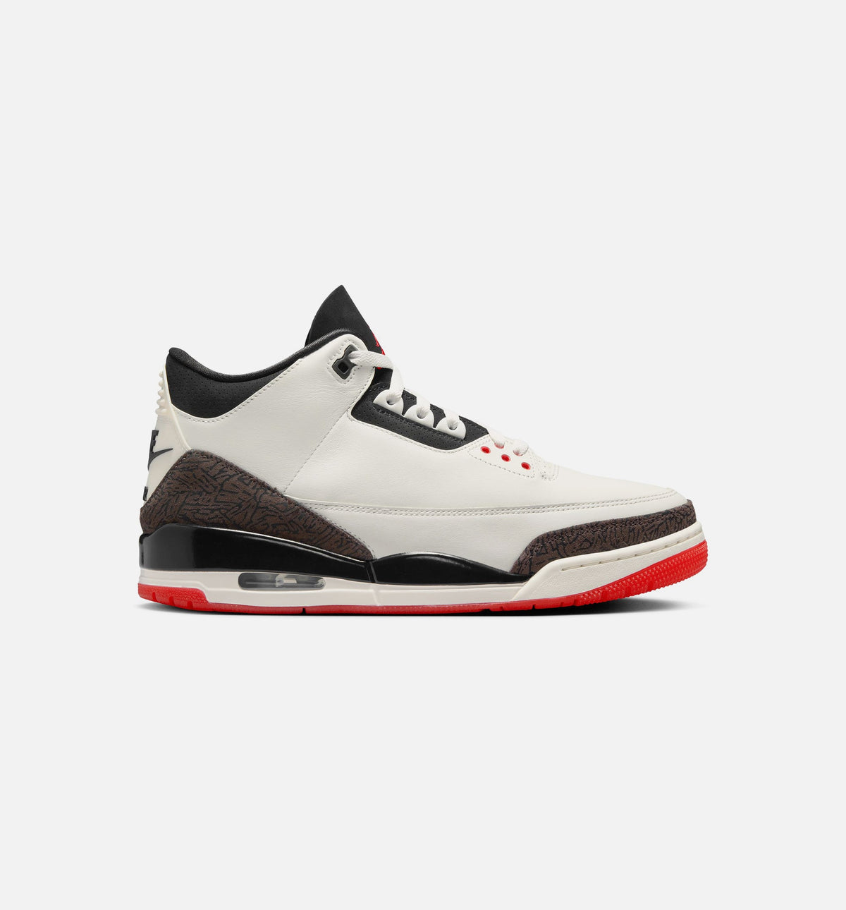 Air Jordan 3 Retro 男士休闲运动鞋 - 帆白/黑/大学红/淡象牙白