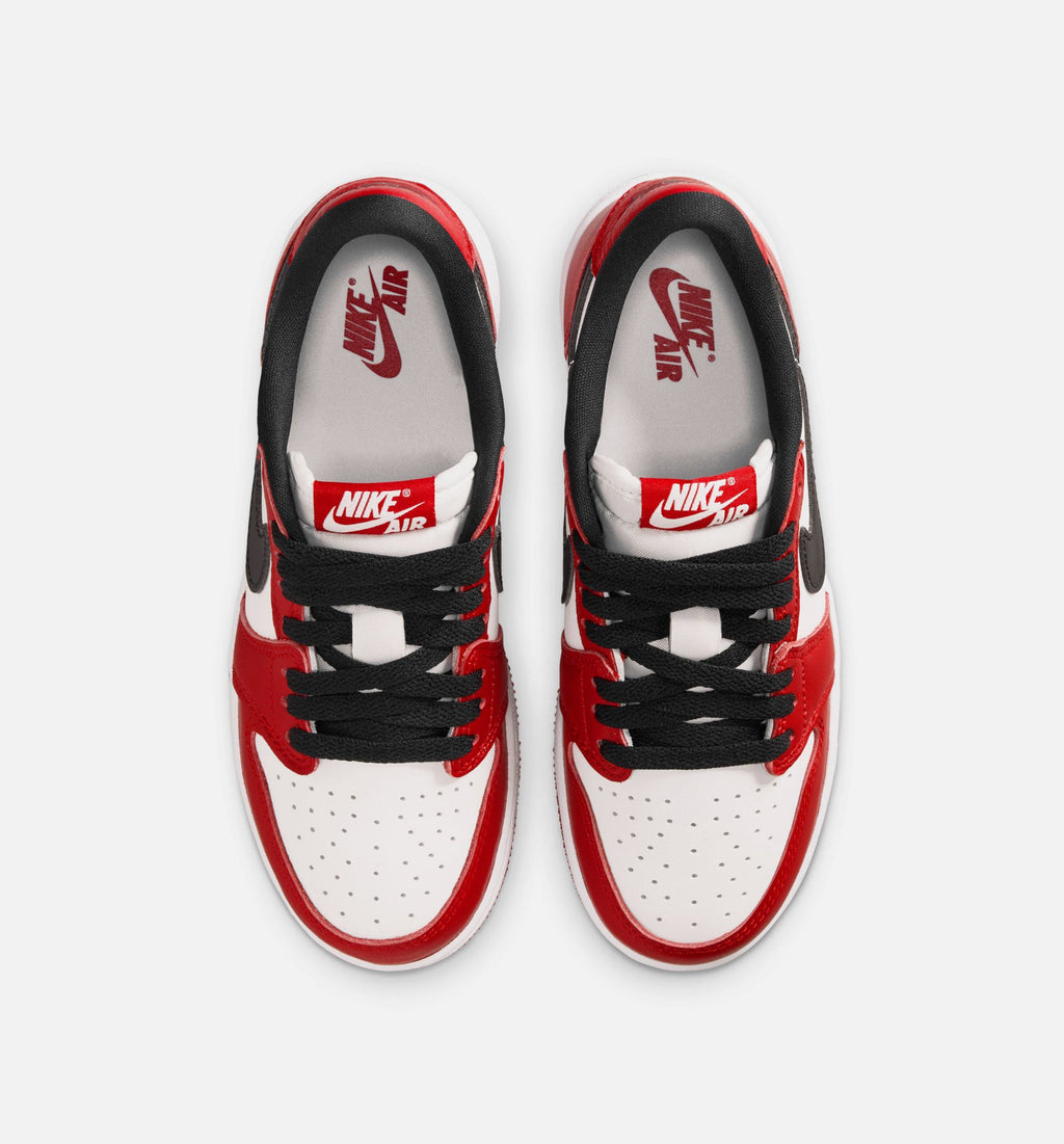 Air Jordan 1 Retro Low OG Chicago 大童休闲运动鞋 - 校队红/黑/峰顶白