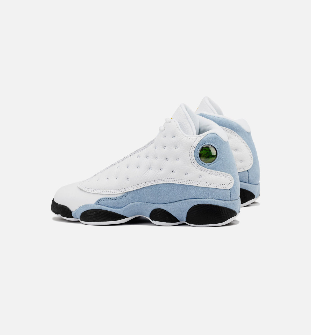 Air Jordan 13 Retro Blue Grey 大童休闲运动鞋 - 白色/蓝灰色/黑色/赭黄色