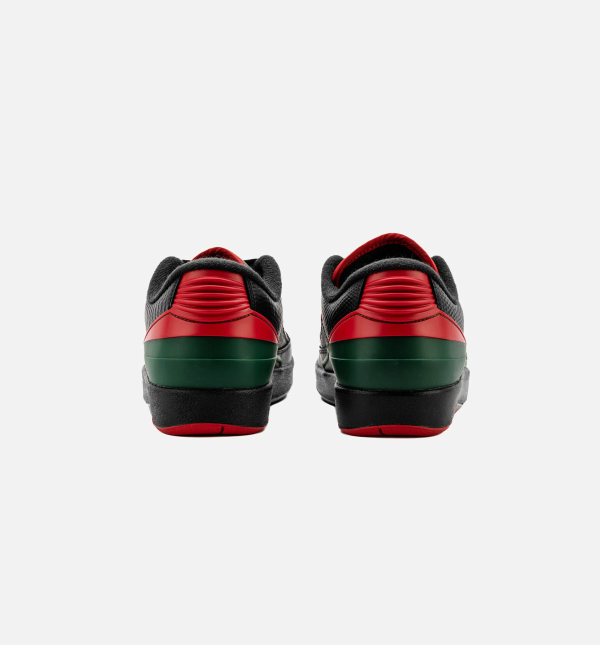 Air Jordan 2 Retro Low 大童休闲运动鞋 - 黑/火焰红/水泥灰