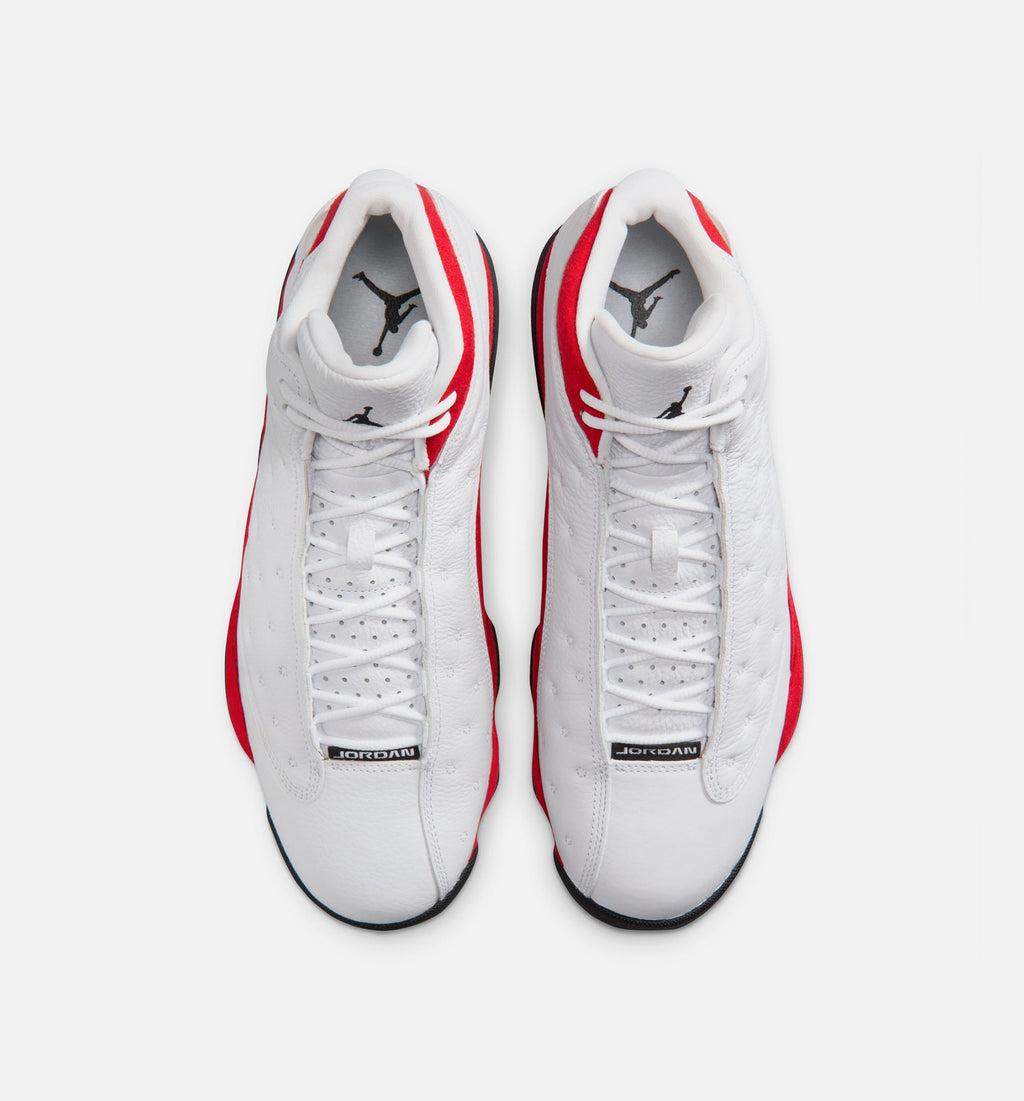 Air Jordan 13 Retro White And University Red 男士休闲运动鞋 - 白色/黑色/正红色