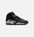 Air Jordan 8 Retro Chrome Black And Light Graphite 男士休闲运动鞋 - 黑色/白色/浅石墨灰