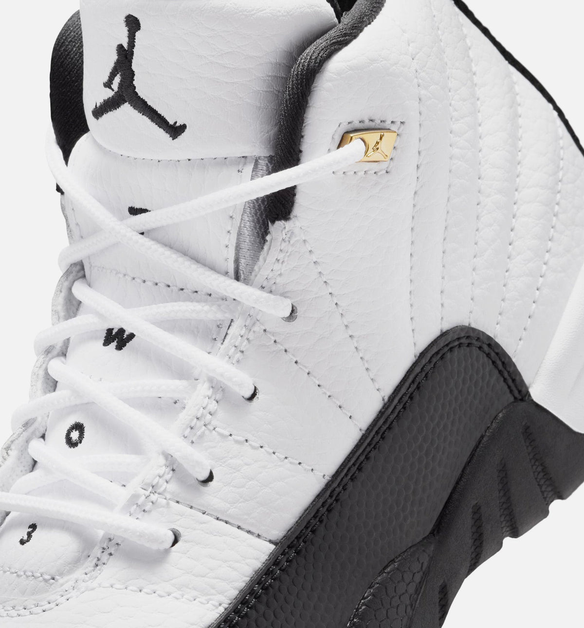 Air Jordan 12 Retro Taxi 学龄前儿童休闲运动鞋 - 白色/黑色/出租车黄