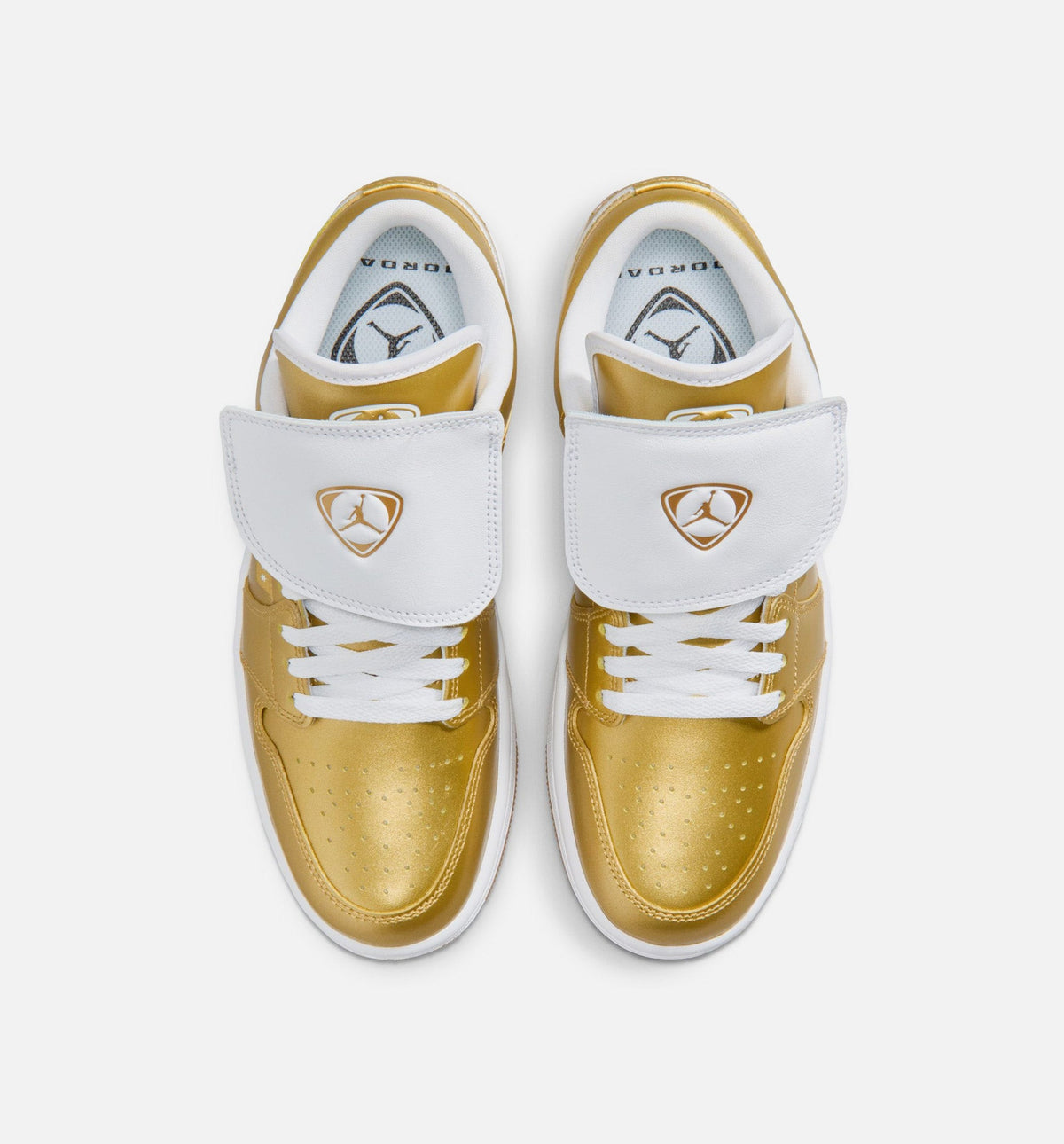 Air Jordan 1 Low 女士休闲运动鞋 - 金色/白色/生胶黄
