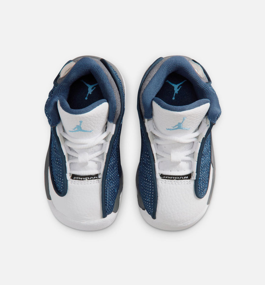 Air Jordan 13 Retro Navy And Flint Grey 婴幼童休闲运动鞋 - 海军蓝/大学蓝/燧石灰/白色