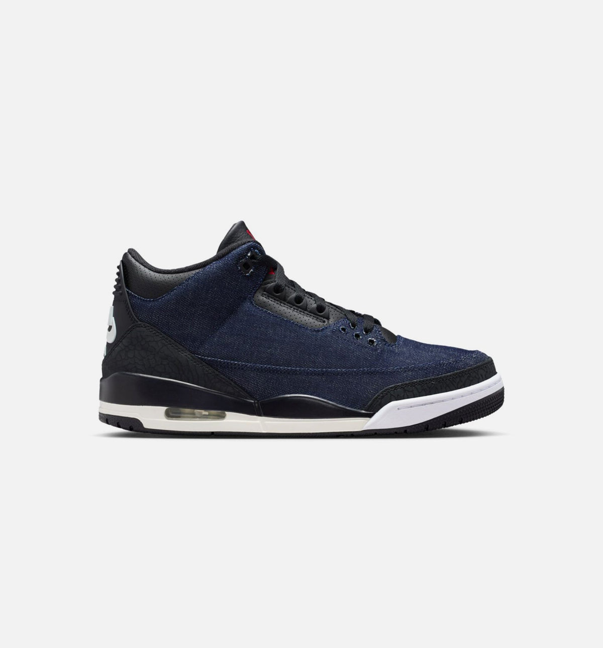 Air Jordan 3 x Levi's Indigo And Gym Red 男士休闲运动鞋 - 丹宁色/黑色/帆白色